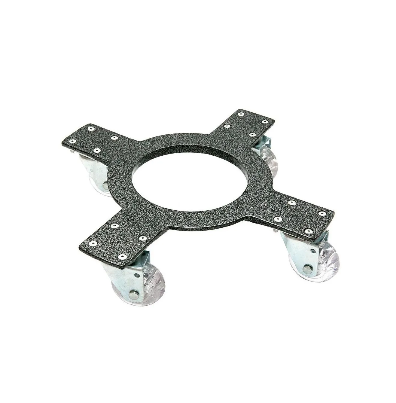 SUPORTE ALUMINIOXPRETO 4 RODAS 21 CM